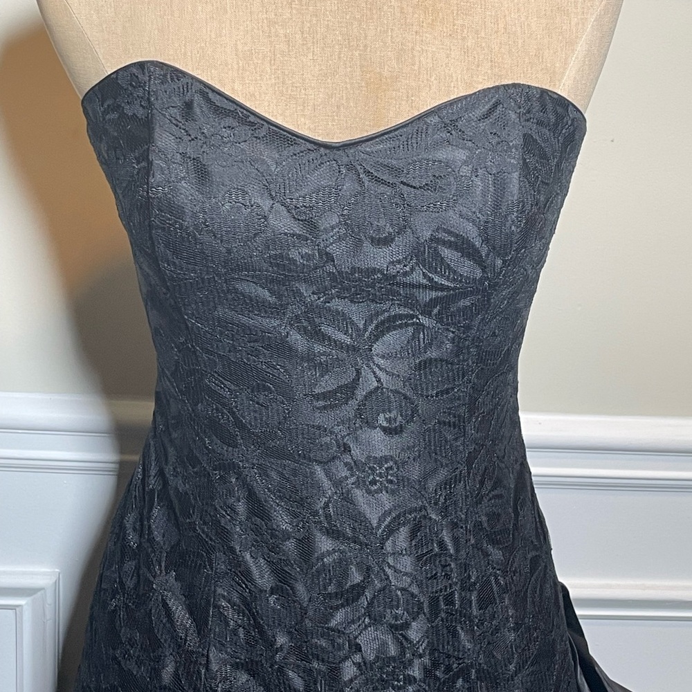 Vintage Black Lace Bustier Style Dress